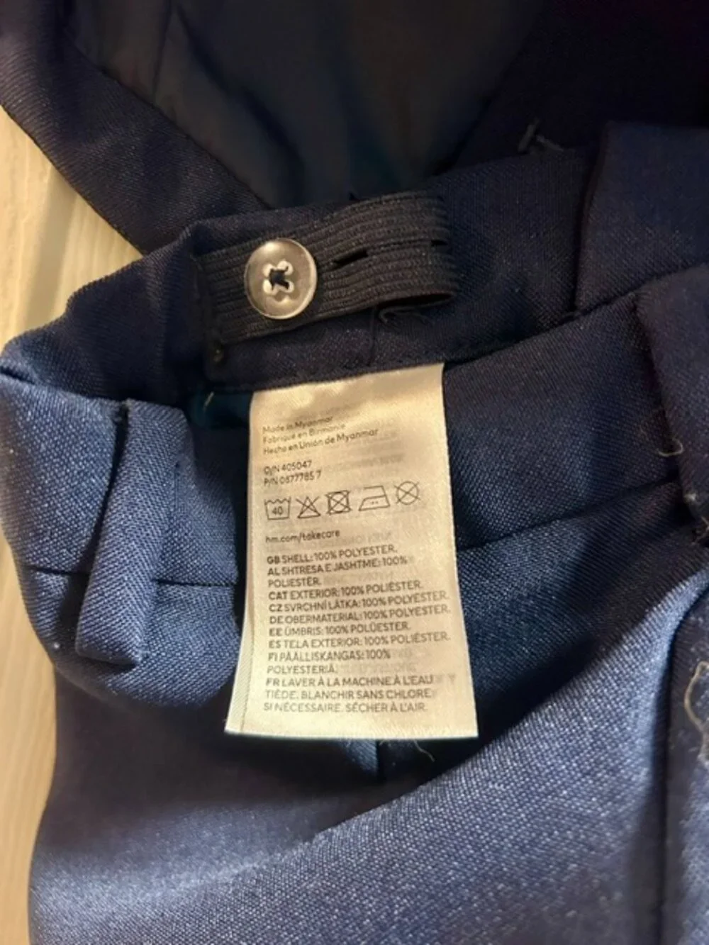 H&M Navy Blue Boys Dress Vest and Pants Set
